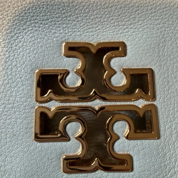 Tory Burch Light Blue Shoulder Bag with Gold Chain